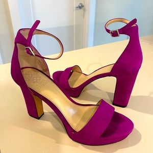 Vince Camuto Platform Sandals Purple Pink Magenta Women’s 9.5 Pre-Loved 3” Heel